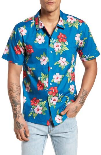 Men's Obey Kane Woven Shirt - Blue