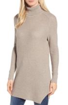 Women's Halogen Turtleneck Tunic Sweater - Brown