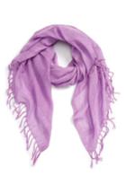 Women's Caslon Linen Blend Scarf, Size - Purple