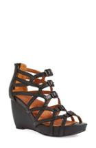 Women's L'amour Des Pieds'ivanna' Gladiator Wedge Sandal .5 M - Black