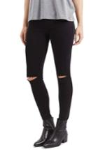 Women's Topshop Moto Leigh Ripped Skinny Jeans X 32 - Black