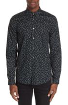 Men's Ps Paul Smith Palm Woven Sport Shirt - Black