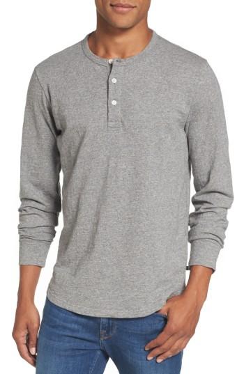 Men's Bonobos Marled Slub Long-sleeve Henley - Grey