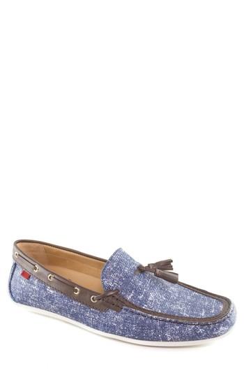 Men's Marc Joseph New York Bushwick Tasseled Driving Loafer M - Blue