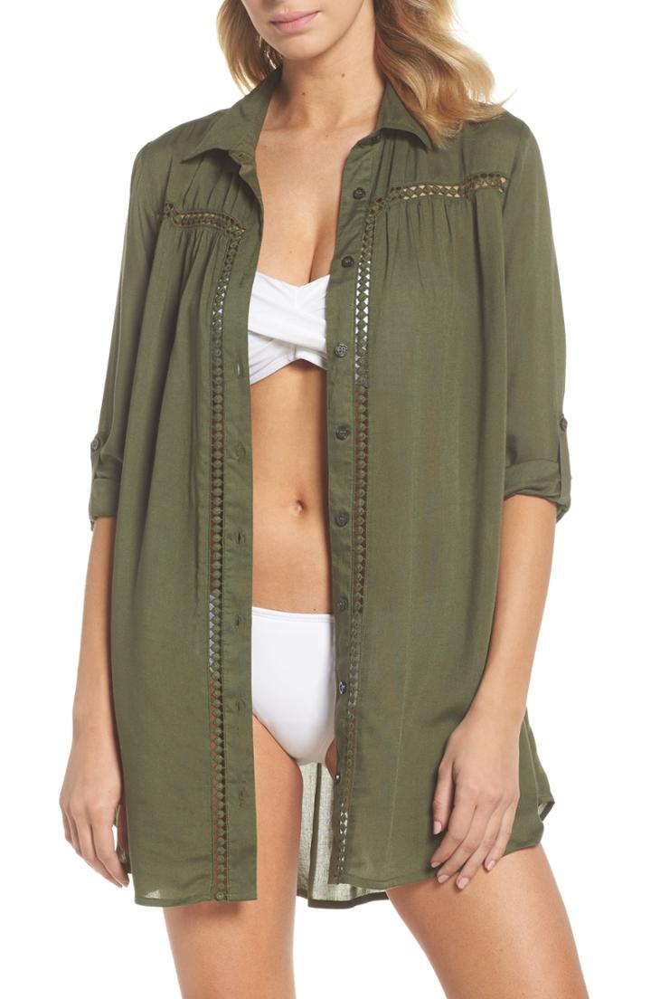 Women's Lamarque Asymmetrical Zip Front Leather Cascade Jacket, Size - Grey