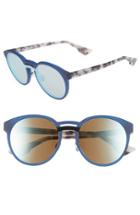 Women's Dior Onde 50mm Rounded Sunglasses - Matte Blue/ Havana