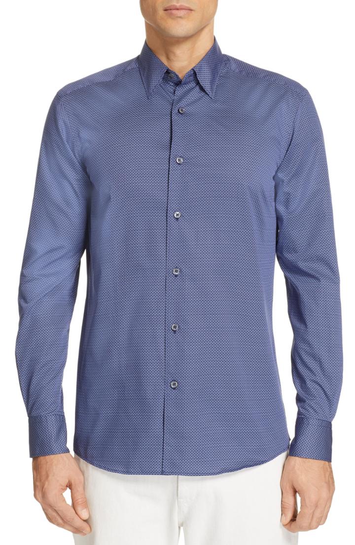 Men's Ermenegildo Zegna Fit Print Sport Shirt