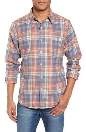 Men's Faherty Seaview Plaid Sport Shirt - Red