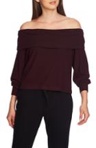 Women's 1.state Foldover Off Shoulder Top - Burgundy