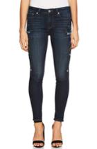 Women's Cece Indigo Denim Floral Embroidered Jeans - Blue