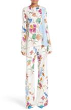 Women's Diane Von Furstenberg Slit Sleeve Print Stretch Silk Blouse