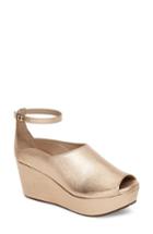 Women's Chocolat Blu Walter Ankle Strap Wedge Sandal M - Metallic