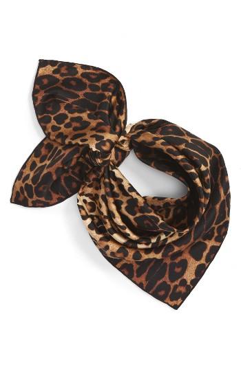 Women's Givenchy Leopard Print Square Silk Scarf