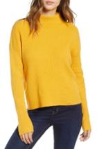 Women's Bp. Ribbed Funnel Neck Sweater, Size - Yellow