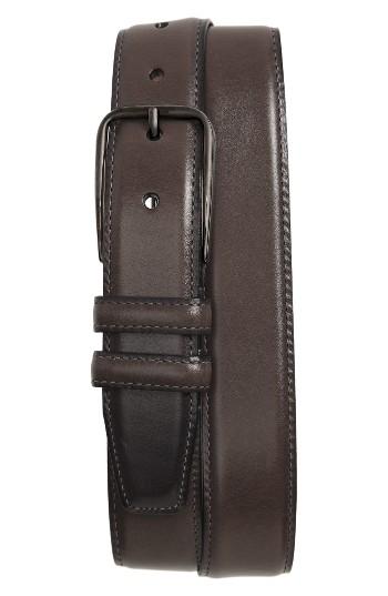 Men's Nordstrom Men's Shop Parker Leather Belt - Brown Chestnut