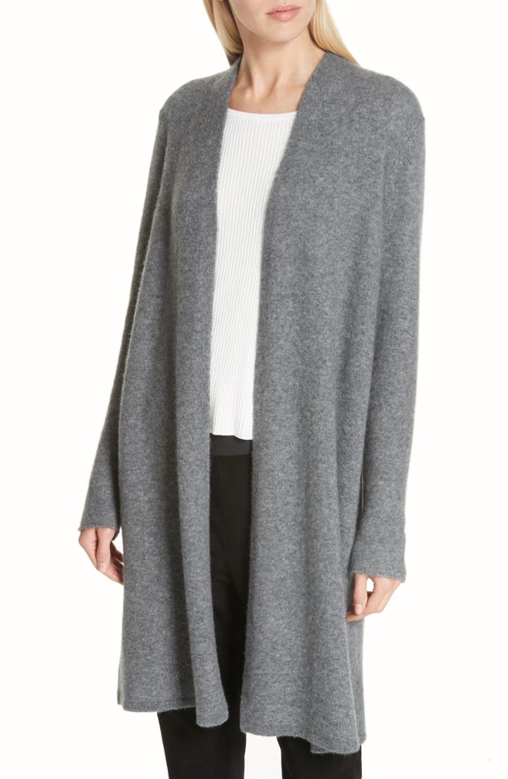 Women's Eileen Fisher Cashmere & Silk Blend Open Cardigan
