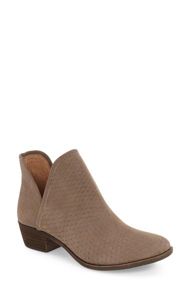Women's Lucky Brand 'bashina' Perforated Bootie M - Beige