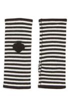 Women's Kate Spade New York Stripe Arm Warmers, Size - Black