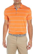 Men's Bobby Jones Rule 23 Alliance Stripe Tech Polo - Orange