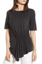 Women's Halogen Ruched Waist Tee - Black