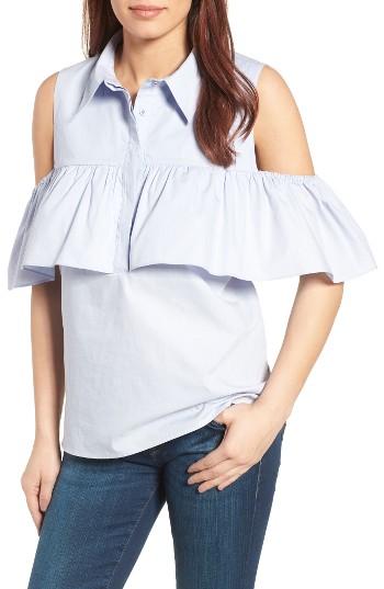 Women's Pleione Ruffled Cold Shoulder Top