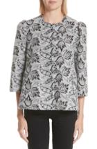 Women's Co Embroidered Jacquard Swing Jacket