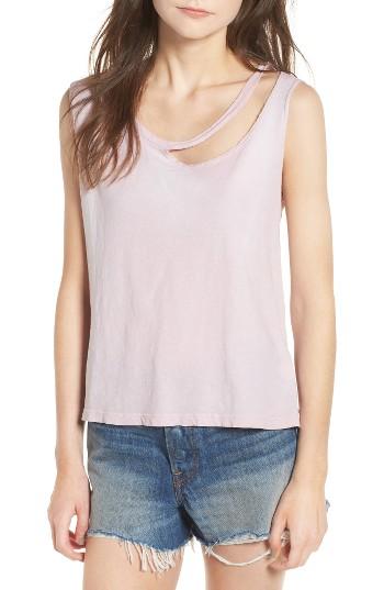 Women's Lna Eastern Desert Slashed Neck Tank - Pink
