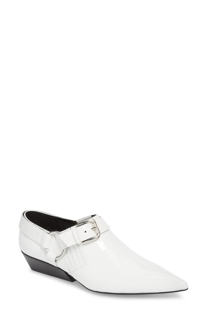 Women's Calvin Klein Jeans Ellen Low Buckle Bootie M - White
