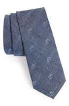 Men's Nordstrom Men's Shop Medallion Cotton Tie, Size - Blue