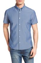 Men's Mizzen+main Kingston Poseidon Slim Fit Print Performance Sport Shirt, Size - Blue