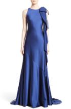 Women's Talbot Runhof Bow Detail Crepe Satin Gown
