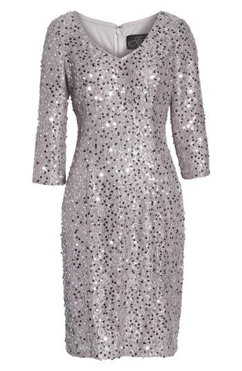 Women's Alex Evenings Sequin Lace Sheath Dress