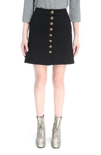 Women's Chloe Button Detail Wool Knit Skirt Us / 34 Fr - Black