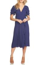 Women's 1.state Wrap Ruffle Midi Dress - Blue