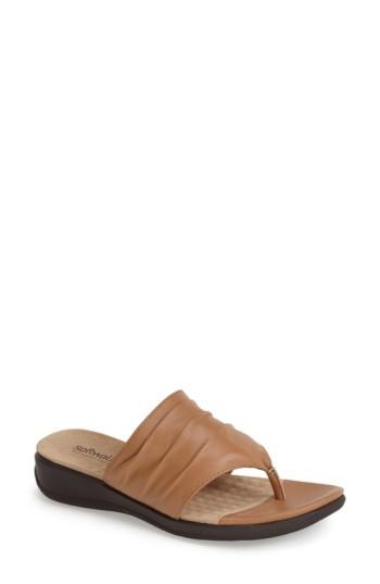 Women's Softwalk 'toma' Thong Sandal .5 N - Beige