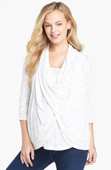Women's Maternal America Drape Maternity/nursing Top