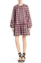 Women's N?21 Crystal Embellished Plaid Dress Us / 46 It - White
