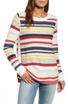 Women's Caslon Reverse Stripe Sweater, Size - Ivory