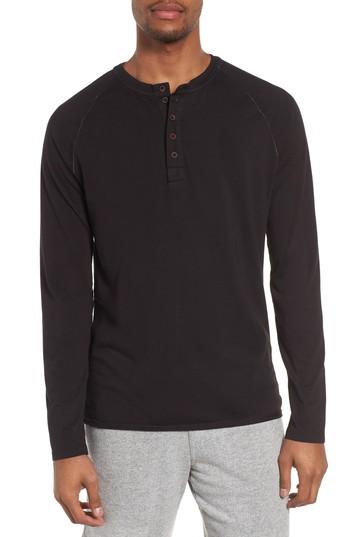 Men's M.singer Long Sleeve Henley - Black