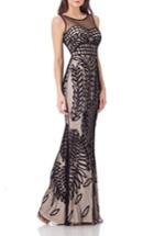 Women's Js Collections Mesh Mermaid Gown - Black