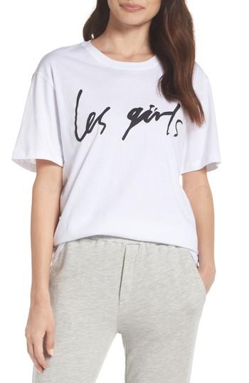 Women's Les Girls Les Boys Graphic Tee - White