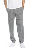 Men's Native Youth Slim Fit Houndstooth Check Jogger Pants - Black