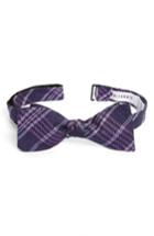 Men's Calibrate School Plaid Denim Bow Tie, Size - Purple