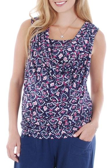 Women's Everly Grey 'carla' Drape Maternity Top - Purple
