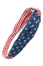 Tasha Stars & Stripes Head Wrap, Size - White