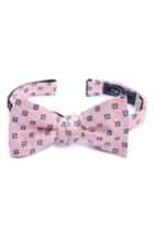 Men's The Tie Bar Medallion Scene Silk & Linen Bow Tie, Size - Pink