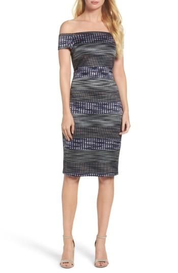 Women's Vince Camuto Off The Shoulder Sheath Dress - Blue