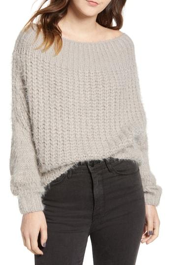 Women's Dreamers By Debut Boatneck Knit Pullover - Grey
