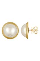 Women's Majorica Mabe Imitation Pearl Stud Earrings