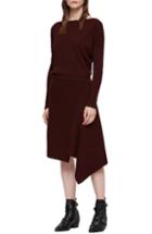 Women's Allsaints Suke Asymmetrical Sweater Dress - Red
